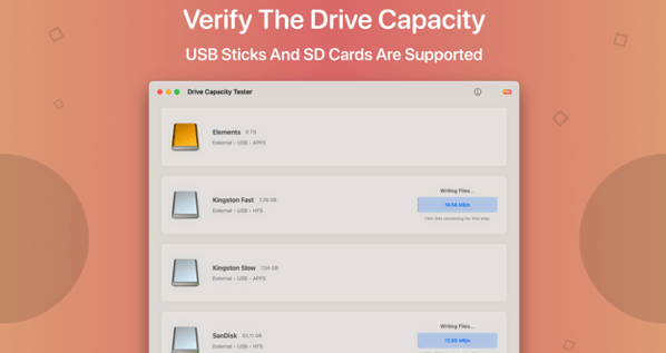 Drive Capacity Tester Mac版V1.0