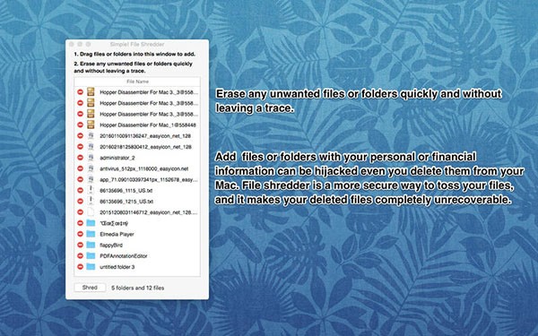 Simple File Shredder for Mac