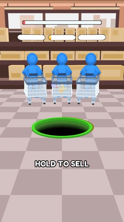 吞噬道路上障碍物(HoleMarket)游戏