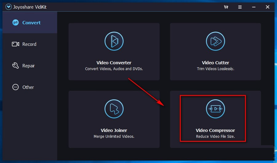 Joyoshare VidiKit如何压缩视频