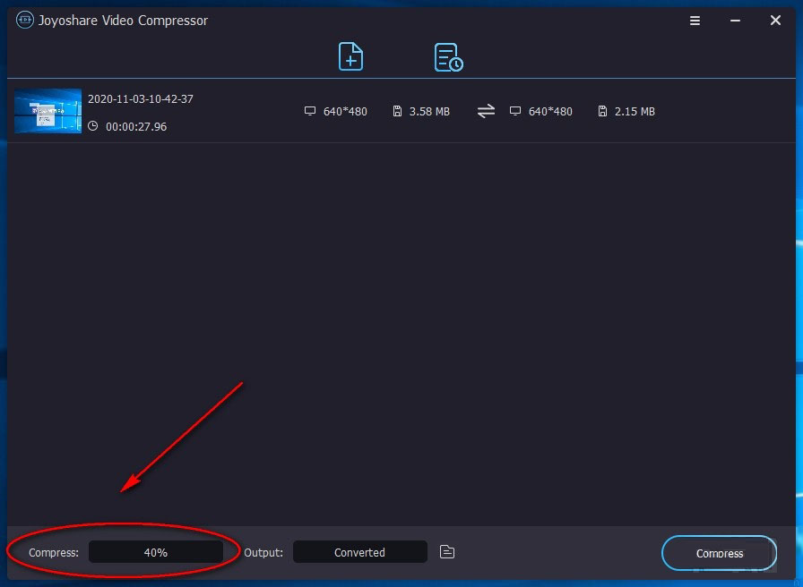 Joyoshare VidiKit如何压缩视频