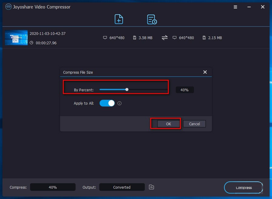 Joyoshare VidiKit如何压缩视频