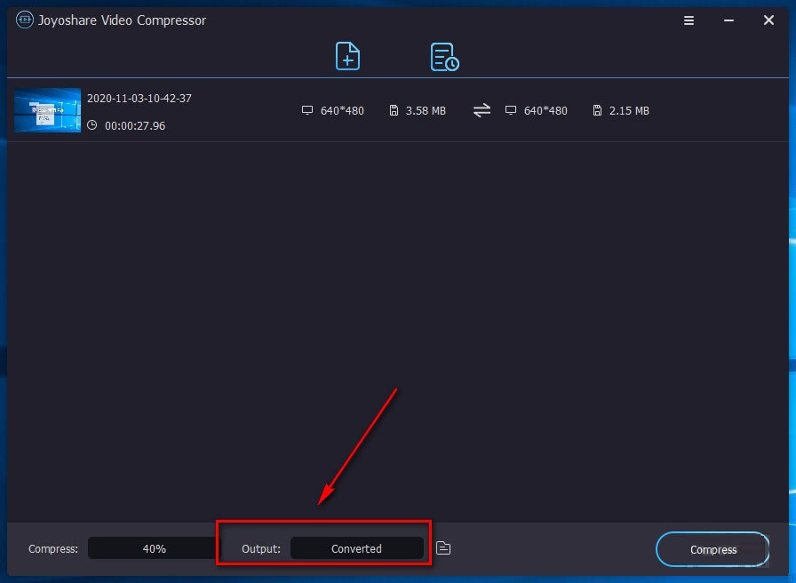 Joyoshare VidiKit如何压缩视频