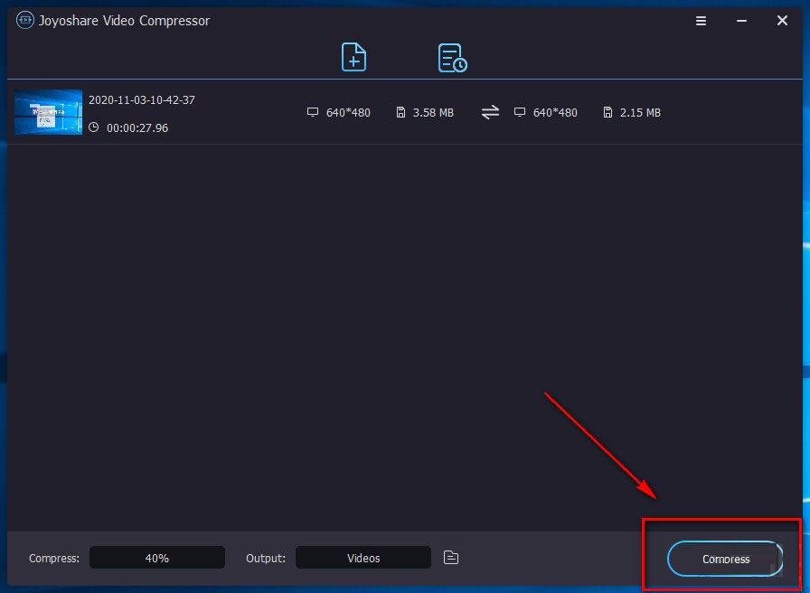 Joyoshare VidiKit如何压缩视频