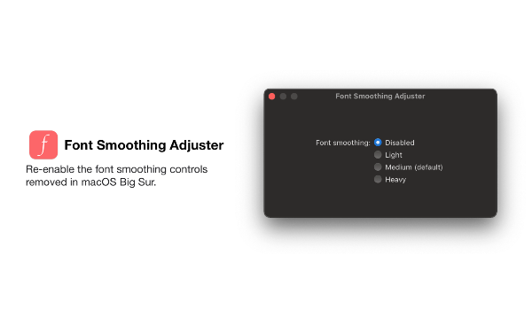 Font Smoothing AdjusterV1.1.1Mac版