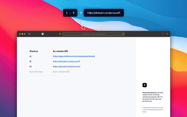Search Bar Shortcuts V1.0.1Mac版