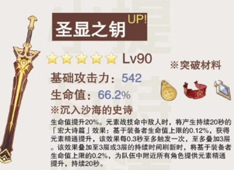 原神3.1圣显之钥属性怎么样