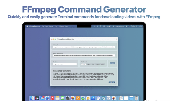 FFmpeg Command Generator Mac版V1.0