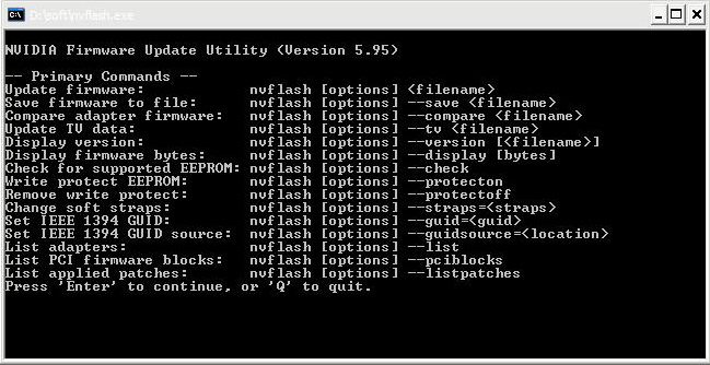 nVFlash(N卡BIOS刷新工具)