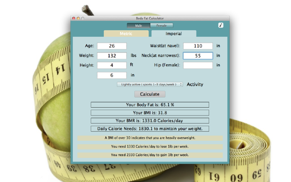 Body Fat Calculator Mac版