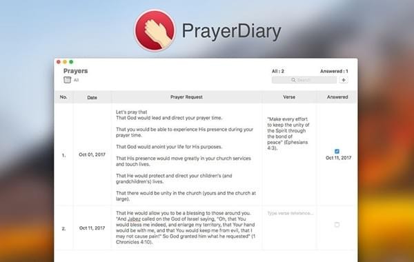 PrayerDiary Mac版