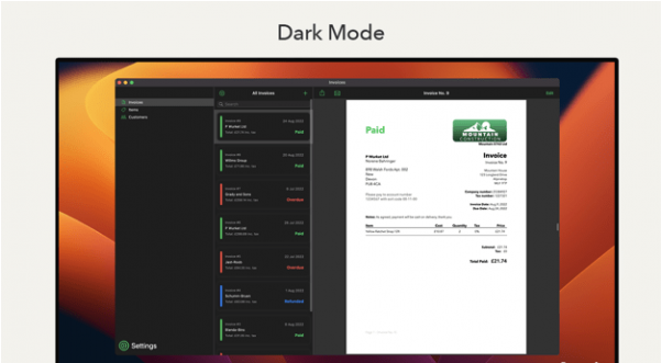 Invoices App Mac版