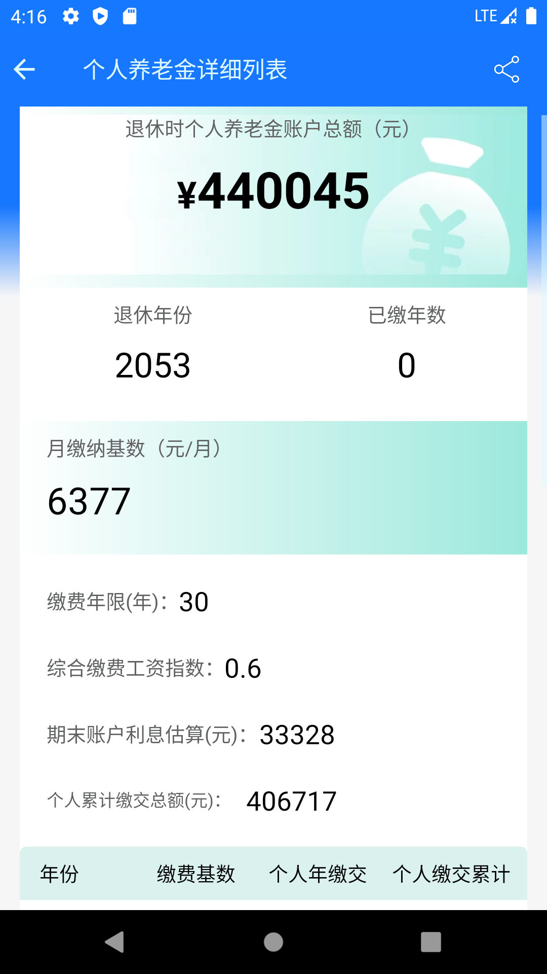 养老金计算器安卓版3