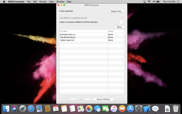 DFXP Converter Mac版