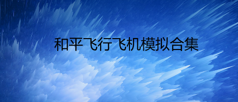 和平飞行飞机模拟合集