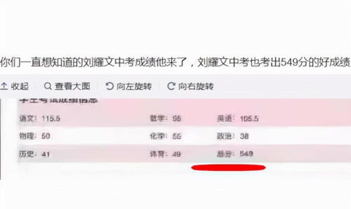 刘耀文惊艳众人：他的惊人中考成绩