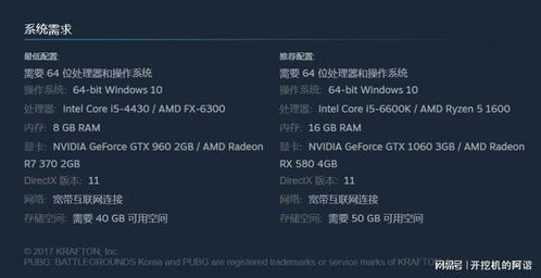绝地求生（PUBG）极致游戏体验：全面解析电脑配置要求