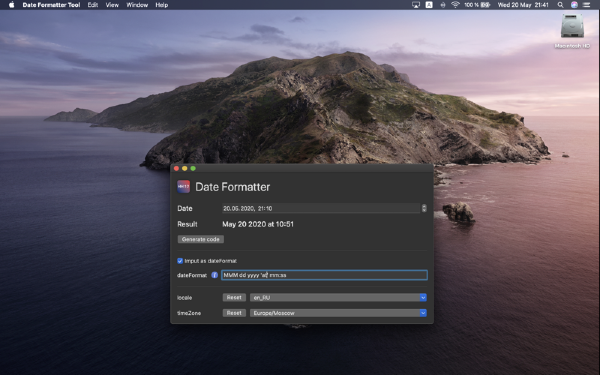 Date Formatter Tool V1.0.2 Mac版