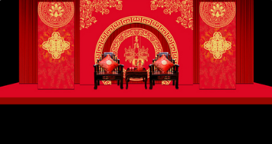 红色婚礼中国风喜庆海报背景