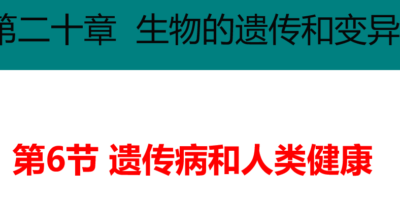 遗传病和人类健康PPT课件