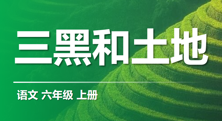 三黑和土地PPT课件