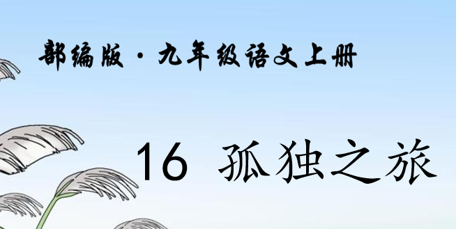 孤独之旅PPT课件