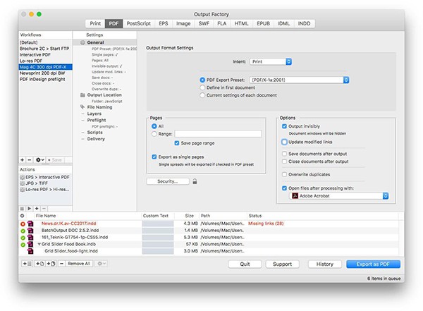 Output Factory for mac