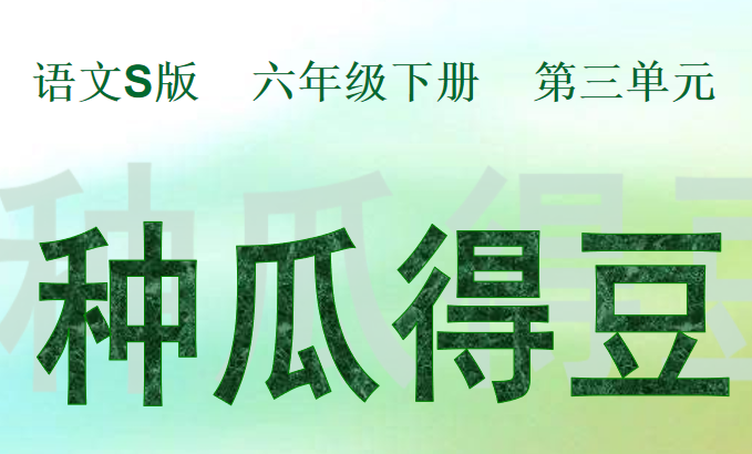 种瓜得豆PPT课件