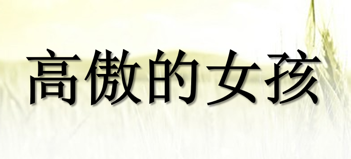 高傲的女孩PPT课件