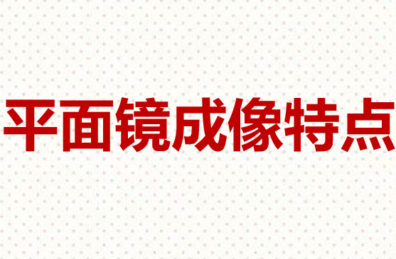 平面镜成像的特点PPT课件