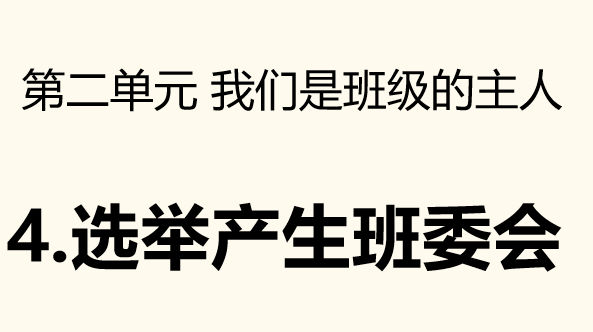 选举产生班委会PPT课件
