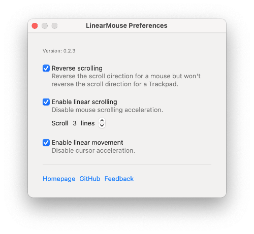 LinearMouse Mac版V0.4.0