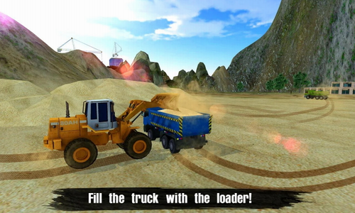 truck up the hill图片