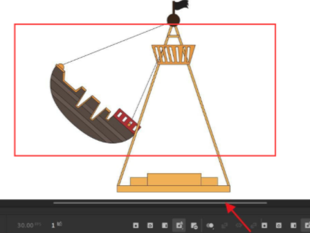 Animate怎样制作帆船动画